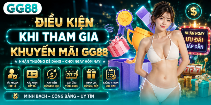 Khuyến Mãi GG88 2 Điều kiện khi tham gia khuyến mãi GG88